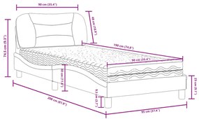 ΚΡΕΒΑΤΙ ΜΕ ΣΤΡΩΜΑ ΚΑΦΕ 90X190 ΕΚ. ΑΠΟ ΣΥΝΘΕΤΙΚΟ ΔΕΡΜΑ 3208691