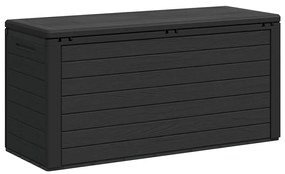 vidaXL Μπαούλο Αποθήκευσης Κήπου Ανθρακί 116 x 44 x 55 εκ.