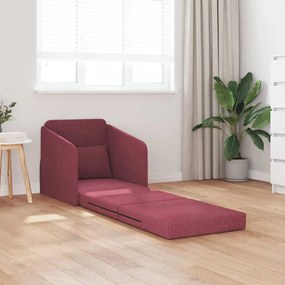 vidaXL Κρεβάτι καναπές Μπορντό 65 x 80 x 83 εκ. ύφασμα