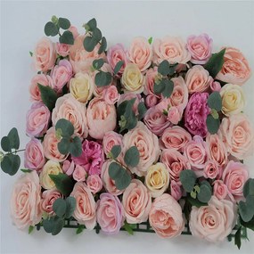 Τεχνητή Φυλλωσιά Τριαντάφυλλο 7671-7 50x50cm Pink Supergreens 50X50