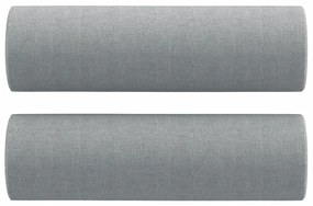 vidaXL Σετ Σαλονιού 3 Τεμαχίων Αν. Γκρι Ύφασμα με Μαξιλάρια