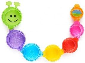 Munchkin Παιχνίδι Μπάνιου Caterpillar Spillers 9m+ Με 7 Πολύχρωμα Και Αριθμημένα Ποτηράκια 11027