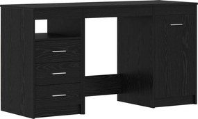 vidaXL Γραφείο 2 pcs Μαύρη Οξυά 140 x 50 x 76 εκ. Επεξεργασμένο ξύλο