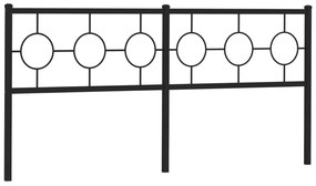 vidaXL Κεφαλάρι Μαύρο 180 εκ. Μεταλλικό