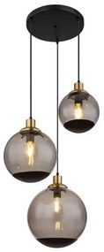 Κρεμαστό Φωτιστικό Οροφής 3xE27 Μαύρο Potter 15860-3H Globo Lighting-15860-3H-Μαύρο 15860-3H