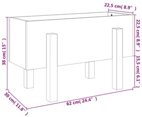 ΖΑΡΝΤΙΝΙΕΡΑ ΓΚΡΙ 62 X 30 X 38 ΕΚ. ΑΠΟ ΜΑΣΙΦ ΞΥΛΟ ΠΕΥΚΟΥ 825179