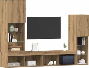 vidaXL Ντουλάπι TV 4 pcs artisan δρυς Επεξεργασμένο ξύλο