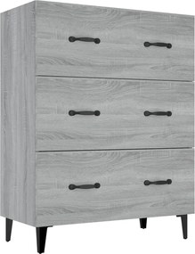 vidaXL Ντουλάπι Γκρι Sonoma 69,5 x 34 x 90 εκ. από Επεξεργασμένο Ξύλο