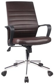 Καρέκλα Γραφείου 5568L Fylliana Καφέ Δερματίνη 57x60x92.5/100 εκ. 57x60x100 εκ.