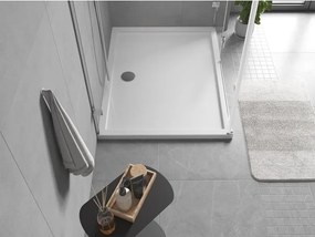 Mexen Flow ορθογώνιος ντους slim 90 x 80 cm, λευκή λάμψη - 46R108090