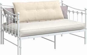 vidaXL Μαξιλάρι Πλάτης Κρεμ 120 x 50 cm Υφασμάτινο Κορντουρά