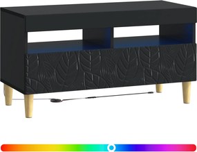 vidaXL Ντουλάπα LED Τηλεόρασης Μαύρο Επεξεργασμένο Ξύλο