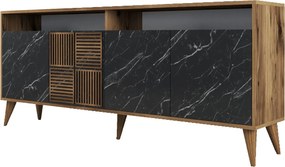 Κονσόλα Καρυδί / Μαύρο GAENAS 180x35x78