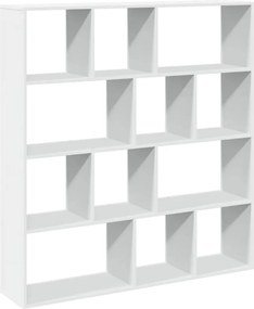 vidaXL Βιβλιοθήκη Λευκή 132x29x141,5 εκ. από Επεξεργασμένο Ξύλο