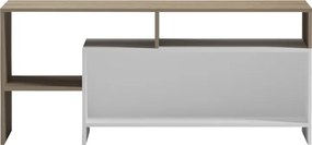 Τραπέζι σαλονιού Consa pakoworld sonoma - λευκό 120x60x52.8εκ