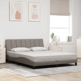 vidaXL Σκελετός Κρεβατιού Χωρίς Στρώμα Taupe 160x200 εκ. Υφασμάτινο