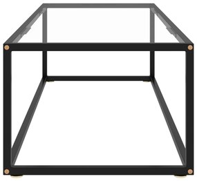 vidaXL Τραπεζάκι Σαλονιού Μαύρο 120 x 50 x 35 εκ. με Ψημένο Γυαλί