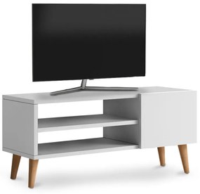 Έπιπλο τηλεόρασης Porto Megapap από μελαμίνη χρώμα λευκό 90x32x42εκ. - 0117699