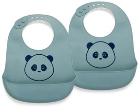 Nuuroo Σαλιάρες σιλικόνης Alfie 2τμχ Lead