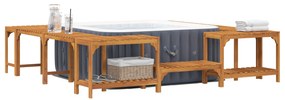 vidaXL Περίβλημα Τζακούζι Καφέ 250 x 250 cm Μασίφ ξύλο ακακίας
