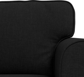 vidaXL Καναπές 140cm 2 pcs Μαύρο Μέταλλο