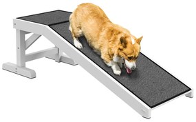 PawHut Ράμπα για κατοικίδια με αντιολισθητικό χαλί, 125 x 40 x 35,5cm, ξύλο πεύκου