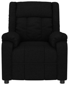 vidaXL Πολυθρόνα Μασάζ με Ανύψωση Μαύρη Υφασμάτινη