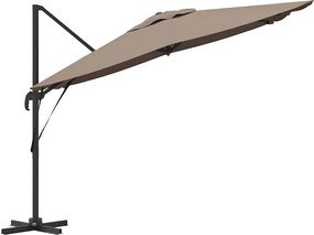 vidaXL Ρώμη Ομπρέλα Taupe 286 x 284 x 265 εκ Αλουμίνιο και Πολυεστέρας