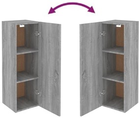 vidaXL Έπιπλα Τηλεόρασης 2 τεμ. Γκρι Sonoma30,5x30x90 εκ. Επεξ. Ξύλο
