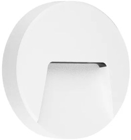 Απλίκα Φωτιστικό Τοίχου IP65 LED 3W 3000K Στρογγυλό SLIM ACA-SLIM41W-Λευκό SLIM41W