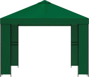 vidaXL Κιόσκι 3 x 3 m Πράσινο Πολυεστέρας και Χάλυβας 190 gsm