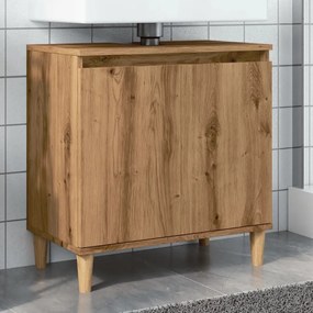 Ντουλάπι Νιπτήρα τεχνίτης Δρυς 58x33x60 εκ. Επεξεργασμένο Ξύλο - Καφέ