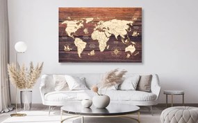 Εικόνα στο χάρτη φελλού σε ξύλο - 120x80  color mix