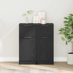 vidaXL Παραδοσιακά Πλευρικά Έπιπλα 2 pcs Μαύρη δρυς 30 x 30 x 70 εκ.