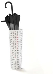 Ομπρελοθήκη HM1215 Crossword 50x25cm White Fisura Metal, Plastic