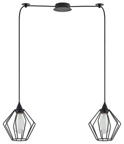Φωτιστικό Οροφής Adept 77-8749 55x25x300cm 2xE27 60W Black Homelighting