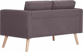 vidaXL Καναπές Διθέσιος Χρώμα Taupe Υφασμάτινος