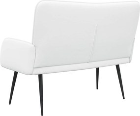 vidaXL Καναπές 2 ατόμων Λευκό 115 x 61 x 87 εκ. Ύφασμα