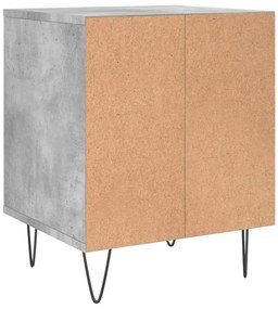 vidaXL Κομοδίνα 2 τεμ. Γκρι Σκυροδέματος 40x35x50 εκ. Επεξεργ. Ξύλο
