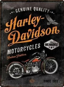 Μεταλλική πινακίδα Harley-Davidson - Timeless Tradition, (30 x 40 cm)