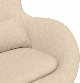 vidaXL Κάθισμα-αυγό Κρεμ 63 x 73 x 90 εκ ύφασμα