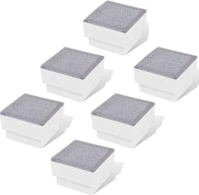 vidaXL Χωνευτά Φώτα LED 6 τεμ. 100 x 100 x 68 χιλ.
