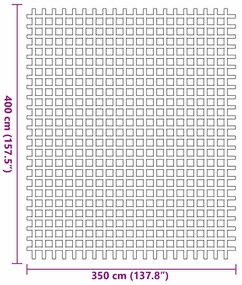 vidaXL Χαλκάκι Σκηνής Μπλε 400 x 350 εκ Πολυεστέρας