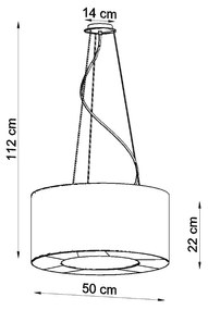 Sollux Κρεμαστό φωτιστικό Saturno 5,λευκό,5xE27/60w