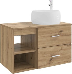 vidaXL Σετ Επίπλων Μπάνιου 2 τμχ. Artisan Δρυς Επεξεργασμένο Ξύλο