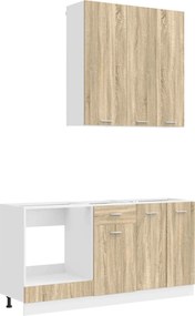 vidaXL Μονάδα κουζίνας LYON 5 pcs Sonoma Δρυς Επεξεργασμένο Ξύλο