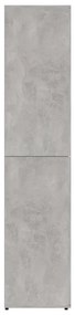 Παπουτσοθήκη Γκρι Σκυροδέματος 80x39x178 εκ. από Μοριοσανίδα - Γκρι