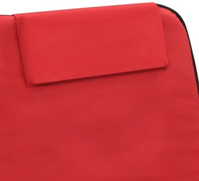 Στρώματα - Ξαπλώστρες Πτυσσόμενα 2 τεμ. Κόκκινα Ατσάλι/Ύφασμα - Κόκκινο