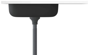 vidaXL Νεροχύτης + Ποδιά Σετ Ασημί 800x600x155 χιλ. Ανοξείδωτο Ατσάλι