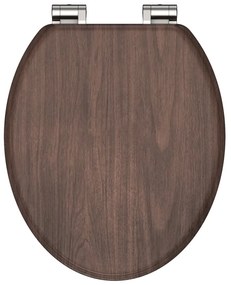 SCHÜTTE Κάλυμμα Λεκάνης DARK WOOD με Soft Close από MDF - Καφέ